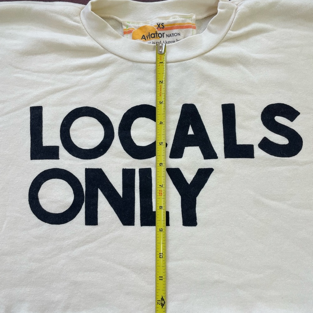 Aviator Nation Cream 'Locals Only' Sweatshirt - Picture 3 of 4